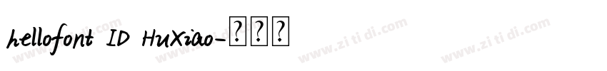 hellofont ID HuXiao字体转换